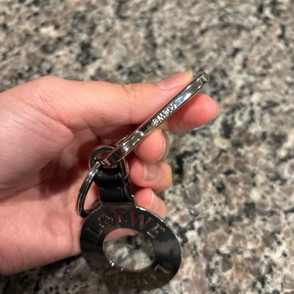 Loewe Metallic Circle Logo Key Chain Bag Charm - Picture 6 of 8